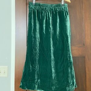 J. Crew velvet midi skirt NWOT